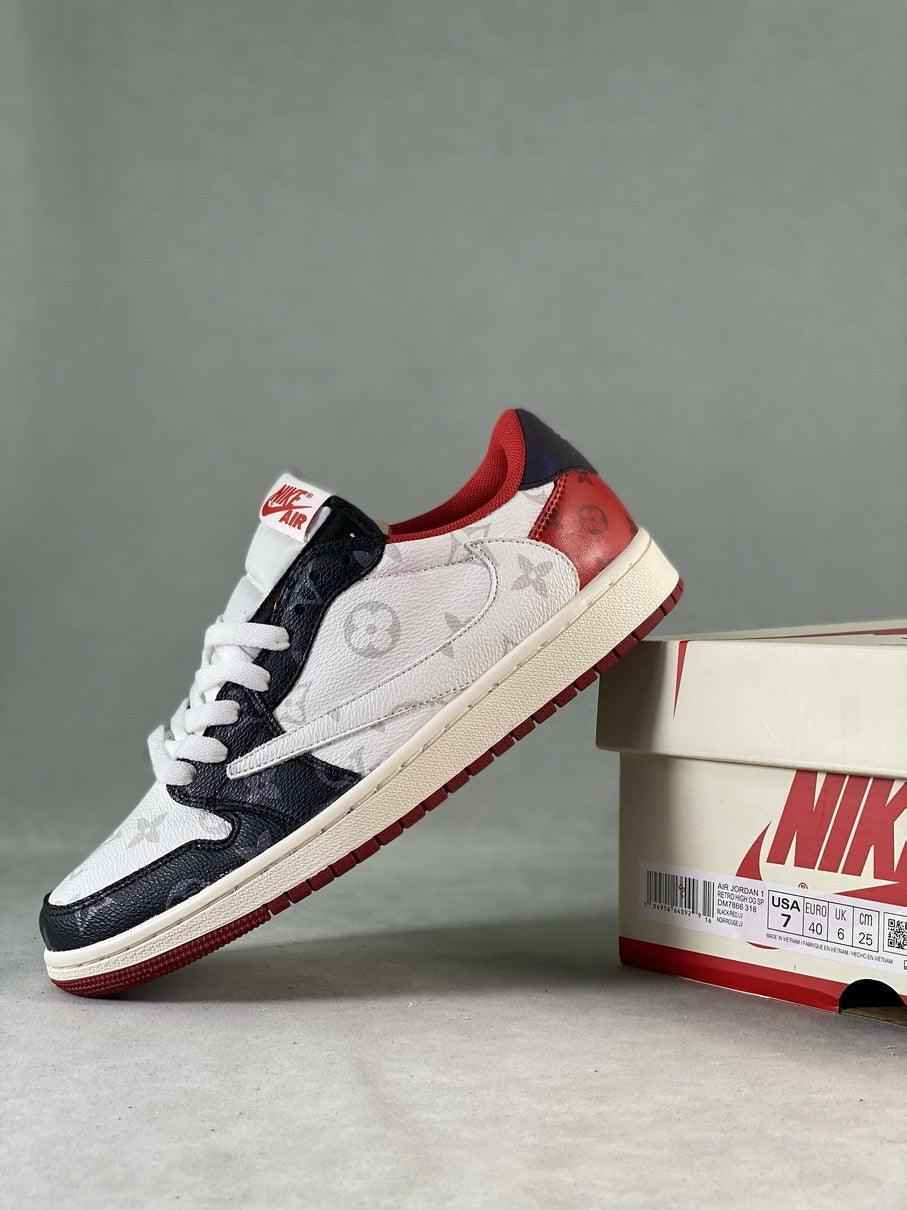 Custom Fragment x TS x Air Jordan 1 Low DM7866-318 SneakerNational