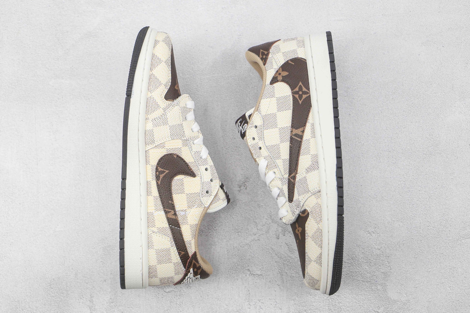 Custom Air Jordan 1 Low Monogram - Fragment x Travis Scott Collaboration SneakerNational