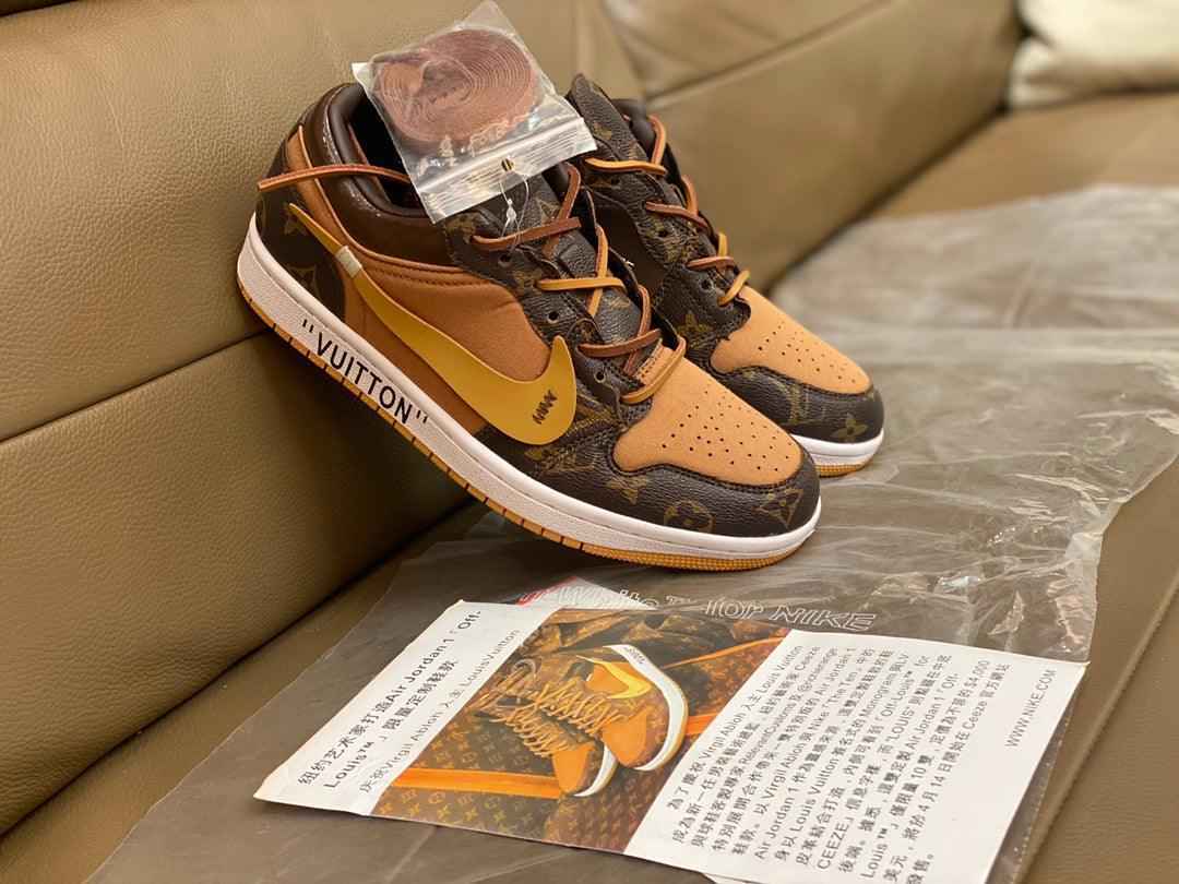 Custom Fragment x Travis Scott x Air Jordan 1 Low LV SneakerNational