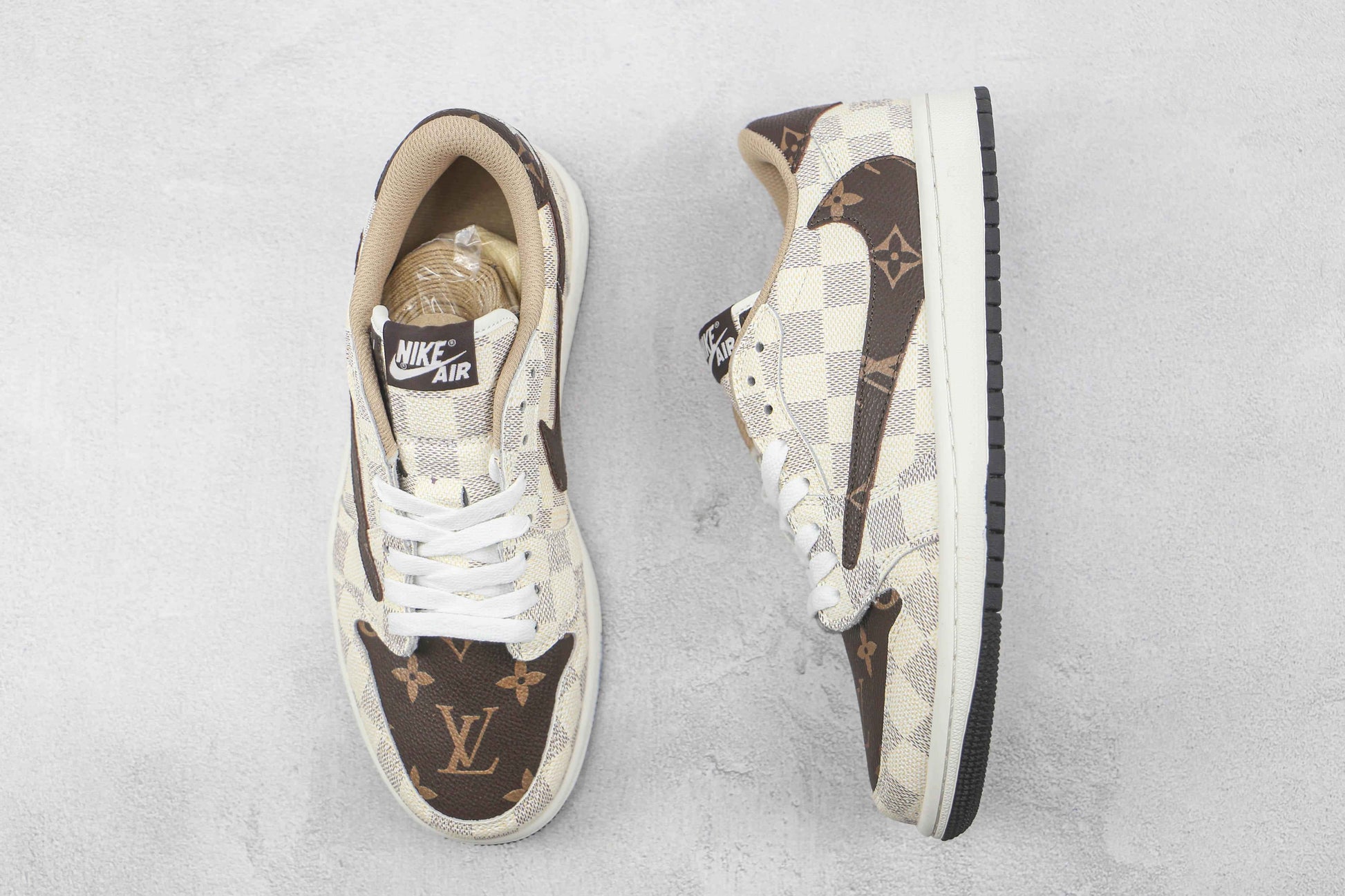Custom Air Jordan 1 Low Monogram - Fragment x Travis Scott Collaboration SneakerNational