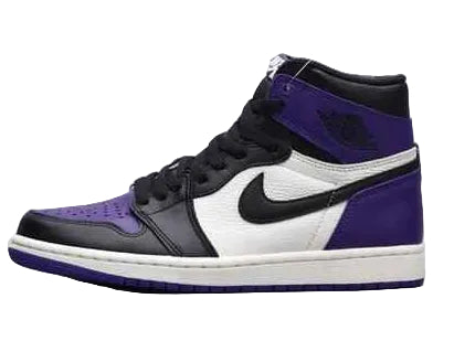Custom - Jordan 1 High Q AJ1 Purple Toe UNISEX ( Customs And Box ), Jordan 1 Sneakers FREE SHIPPING