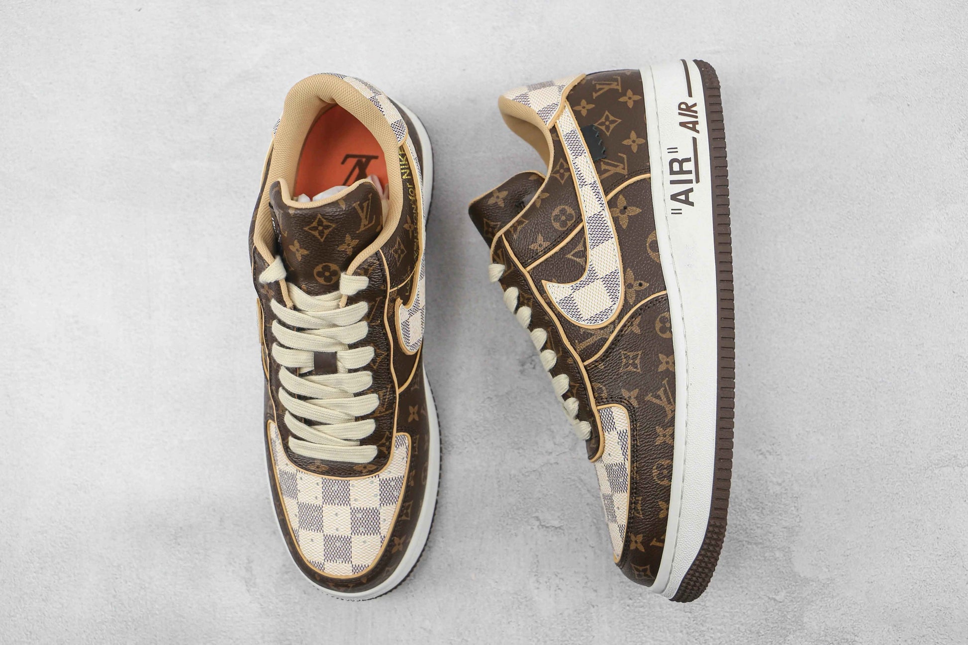 Custom LV x NK Air Force Monogram SneakerNational