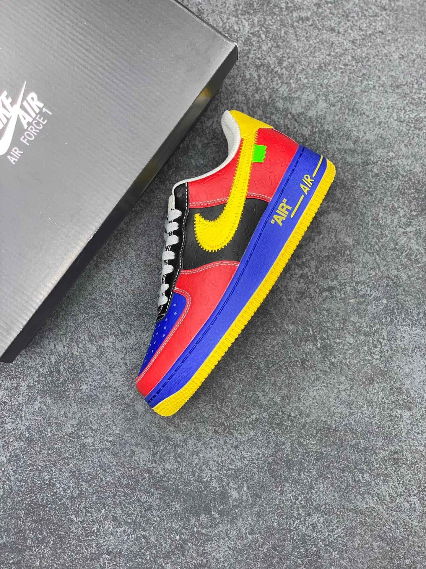 Custom LV x Off-wht x NK Air Force 1 1A9V9D SneakerNational