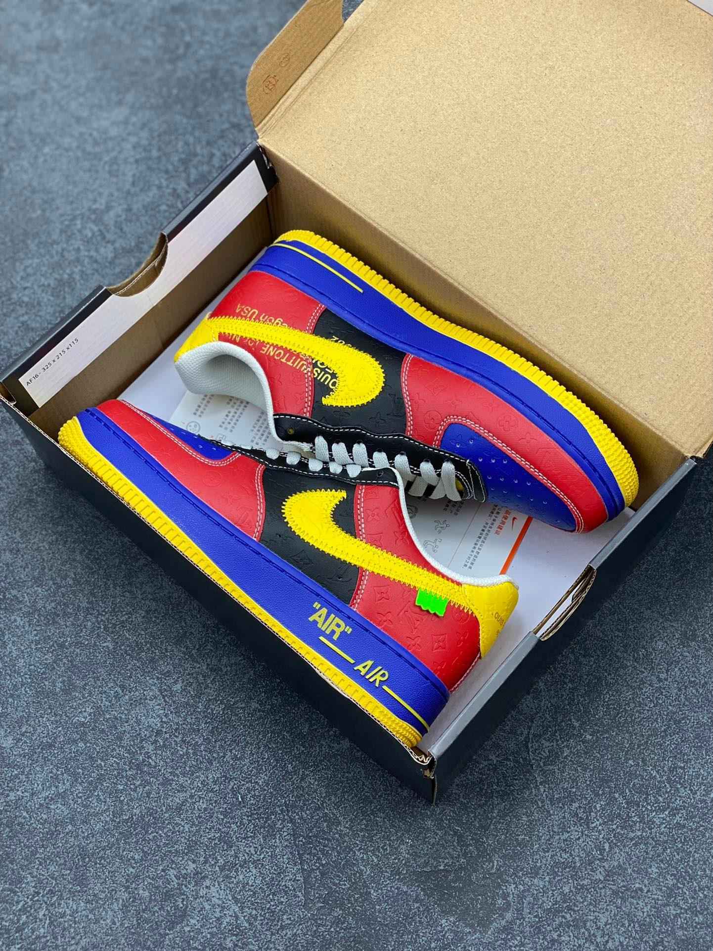 Custom LV x Off-wht x NK Air Force 1 1A9V9D SneakerNational