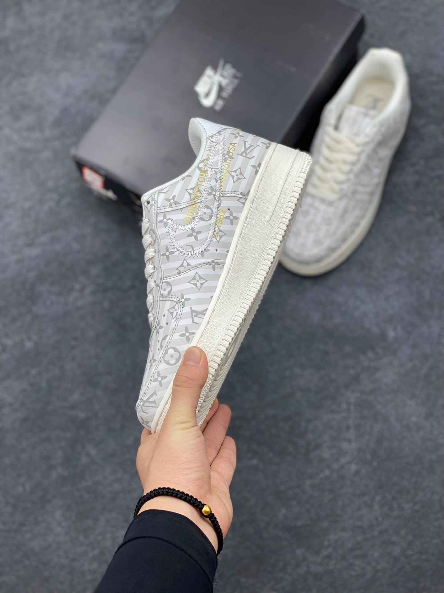 Custom LV x Off-wht x NK Air Force 1 1A9V9E SneakerNational