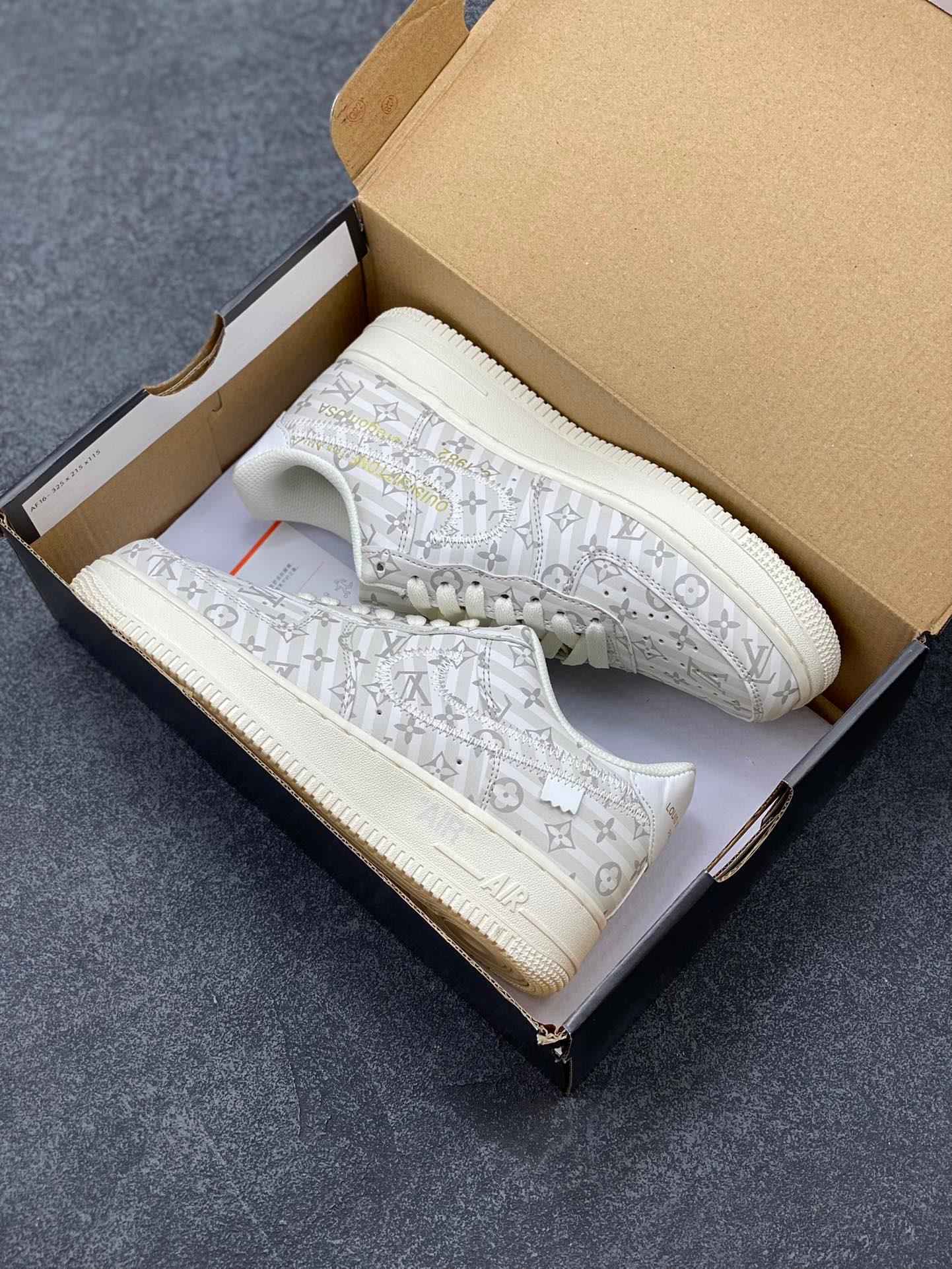 Custom LV x Off-wht x NK Air Force 1 1A9V9E SneakerNational