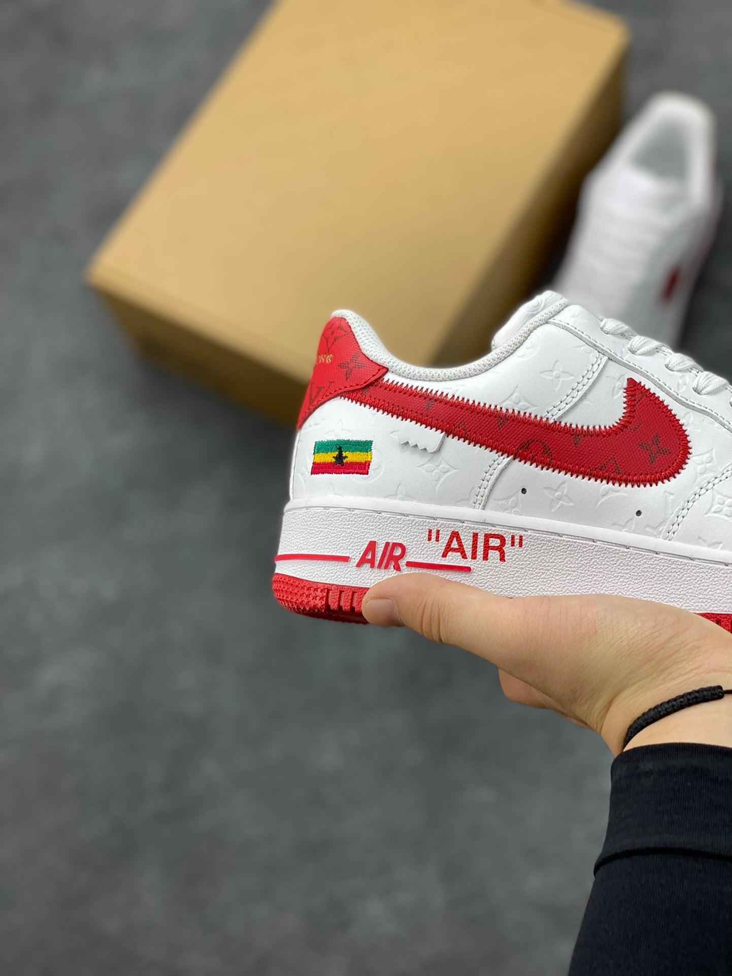 Custom Nk Air Force 1'07 x LV Low Air Sole LD0212 SneakerNational