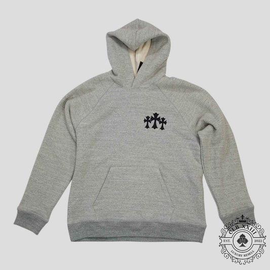 Chrome Hearts Cemetery Cross Seven-11 Hoodie in Grey