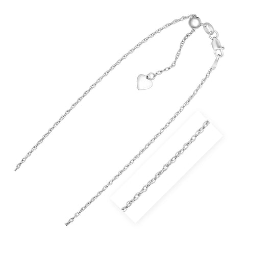 Sterling Silver 1.5 mm Adjustable Rope Chain