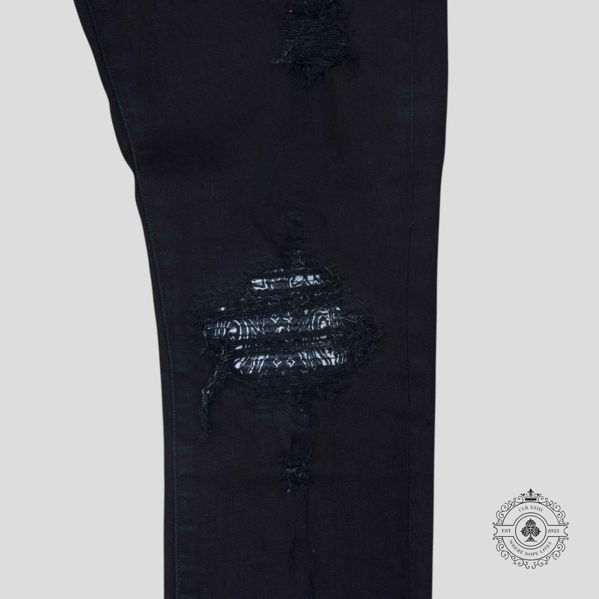 Amiri MX1 Bandana Patch Jean in Black