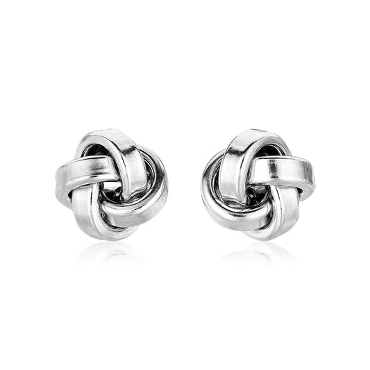 Sterling Silver Polished Love Knot Earring