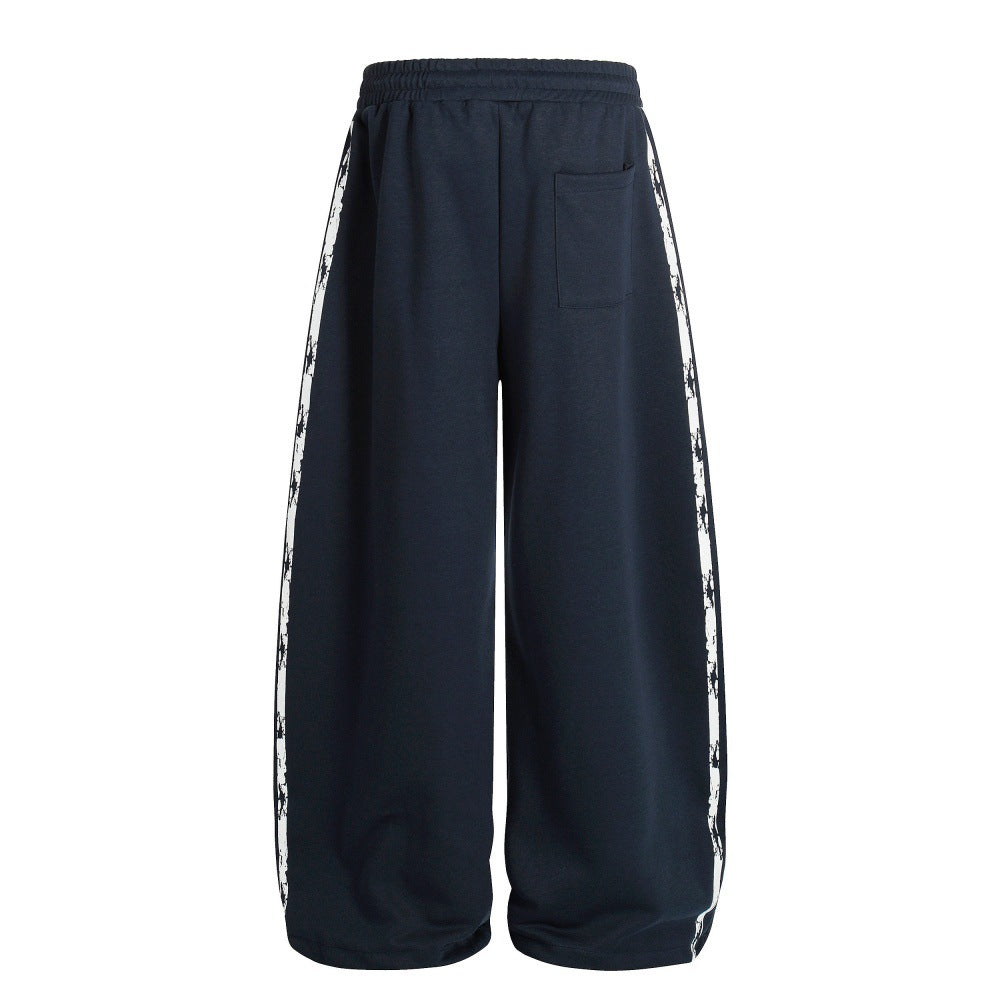 LUW Letter Print Streetwear Wide Leg Pants R003 - Luxuryurbanwear