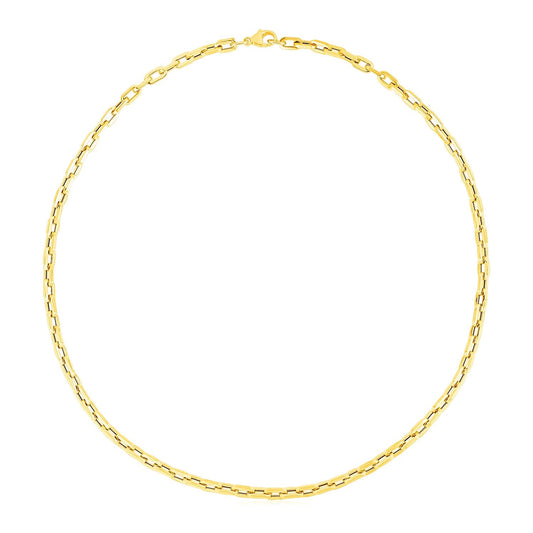 14k Yellow Gold Paperclip Chain Necklace