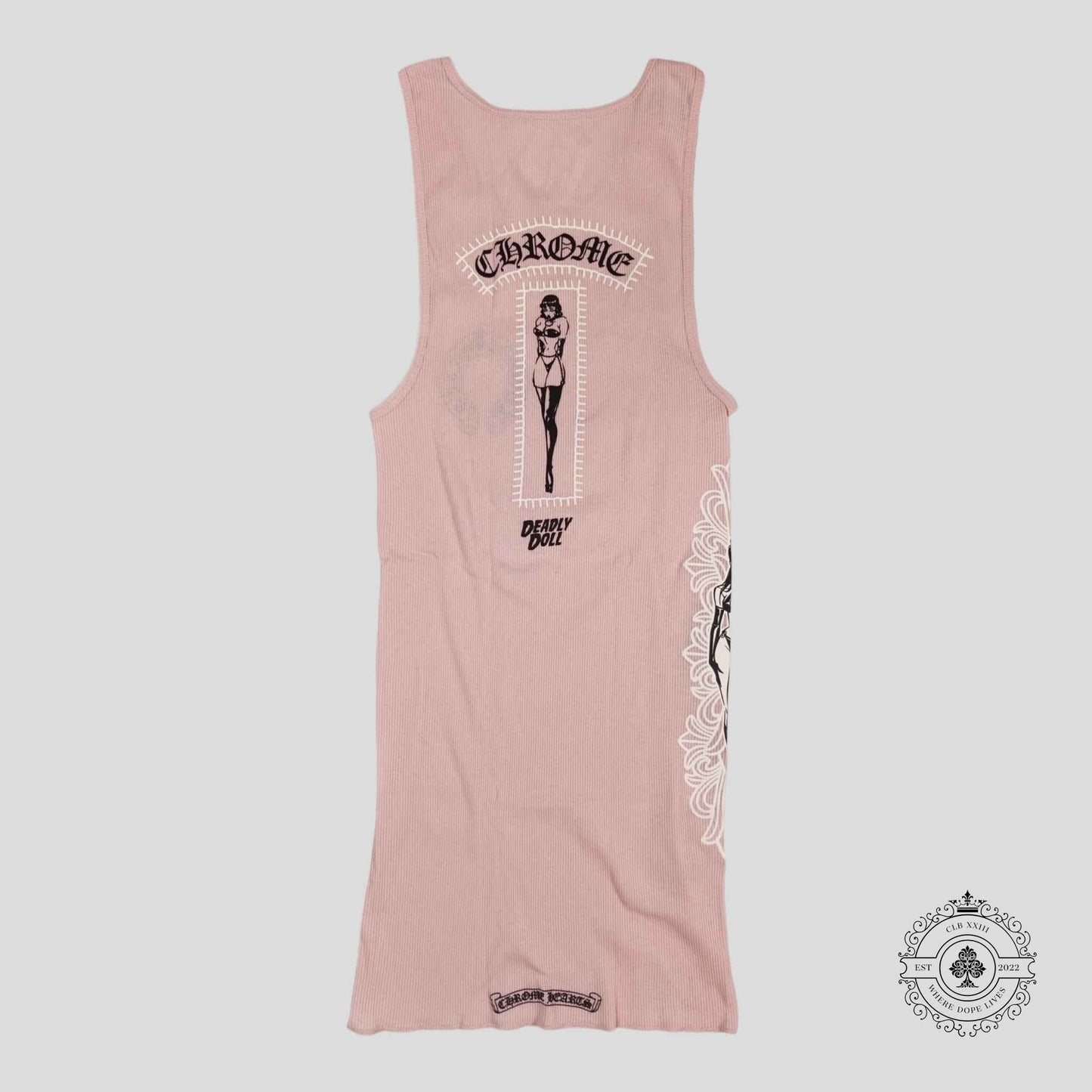 Chrome Hearts Art Basel Deadly Doll Tank in Light Pink