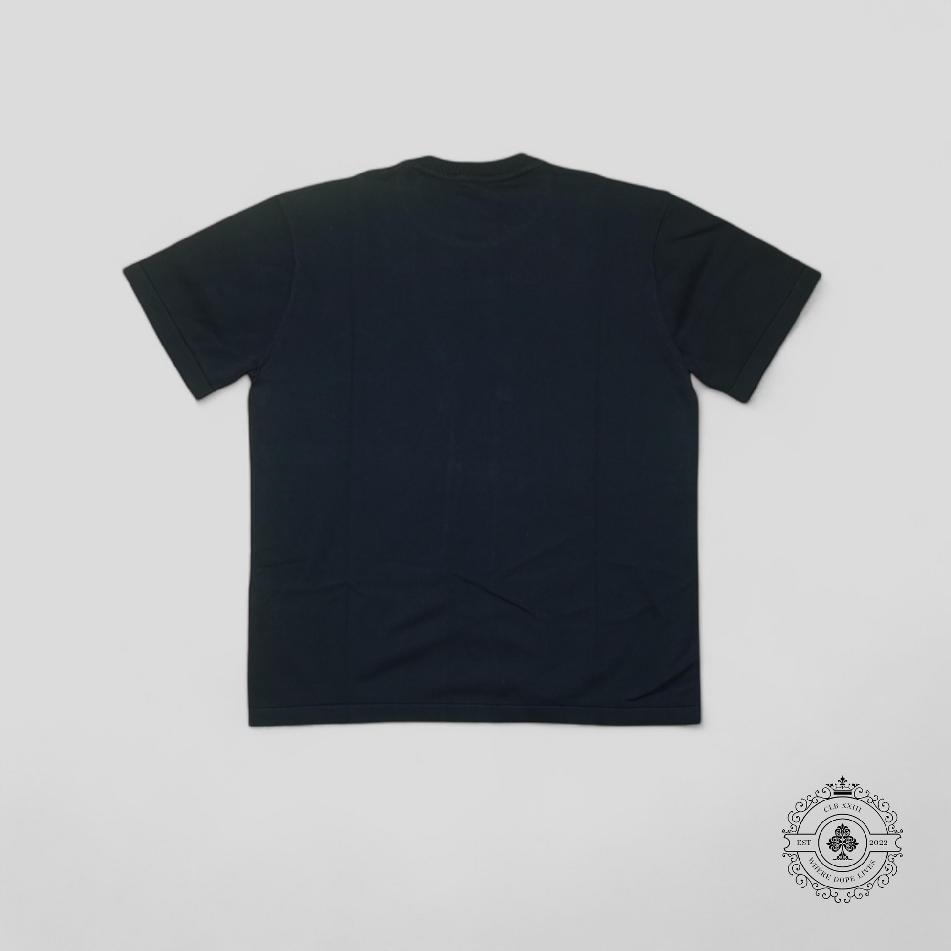 Louis Vuitton Signature Short Sleeve Crewneck Knitwear in Navy Blue