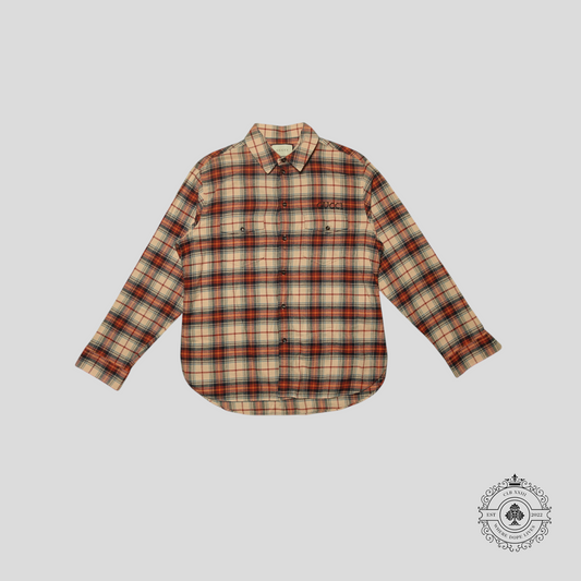 Gucci Paramount Flannel Button Up Long Sleeve Shirt