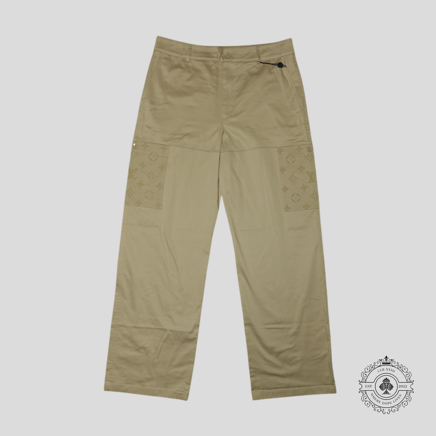 Louis Vuitton Monogram  Flocked Workwear Pants in Beige
