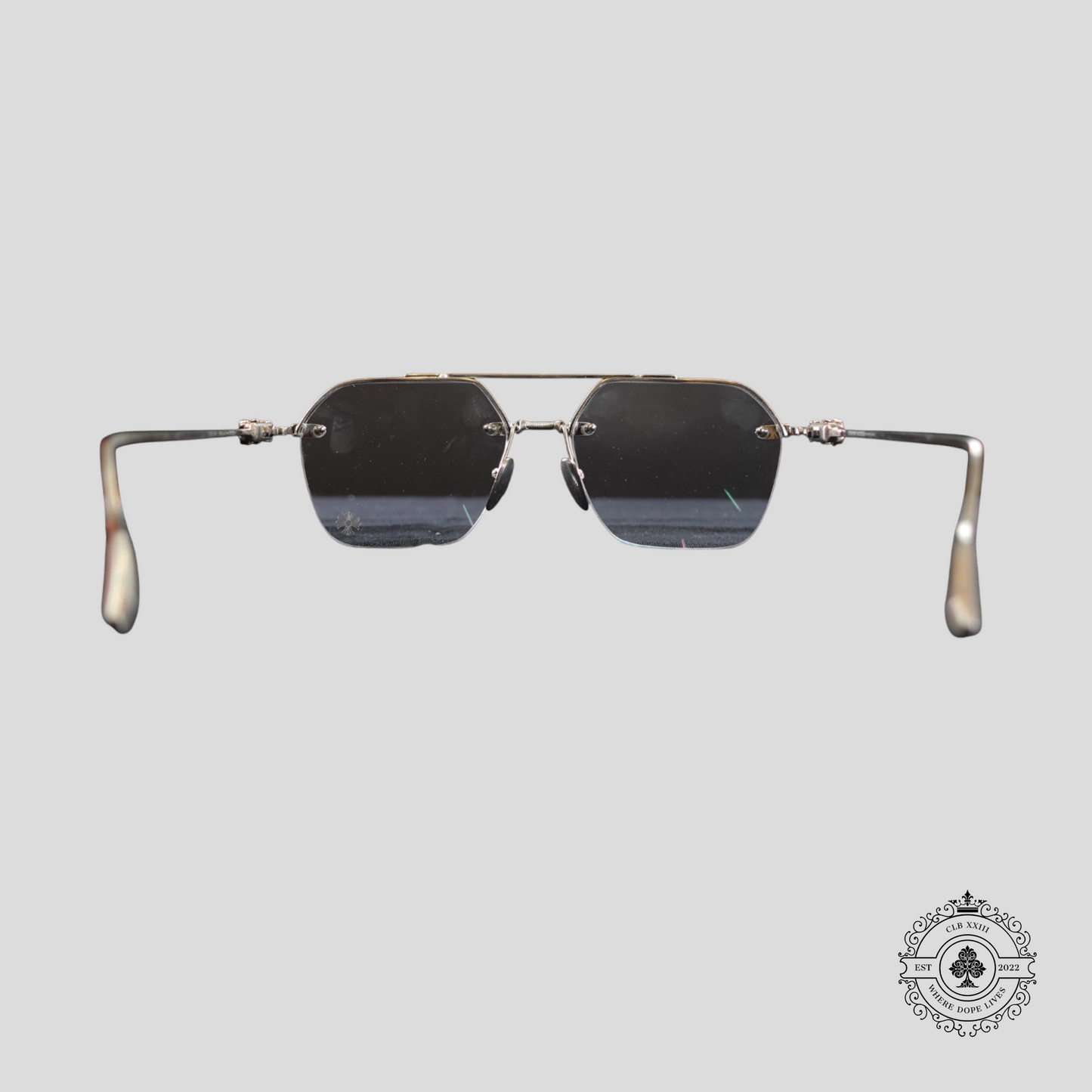 Chrome Hearts Fluid Glasses in Silver