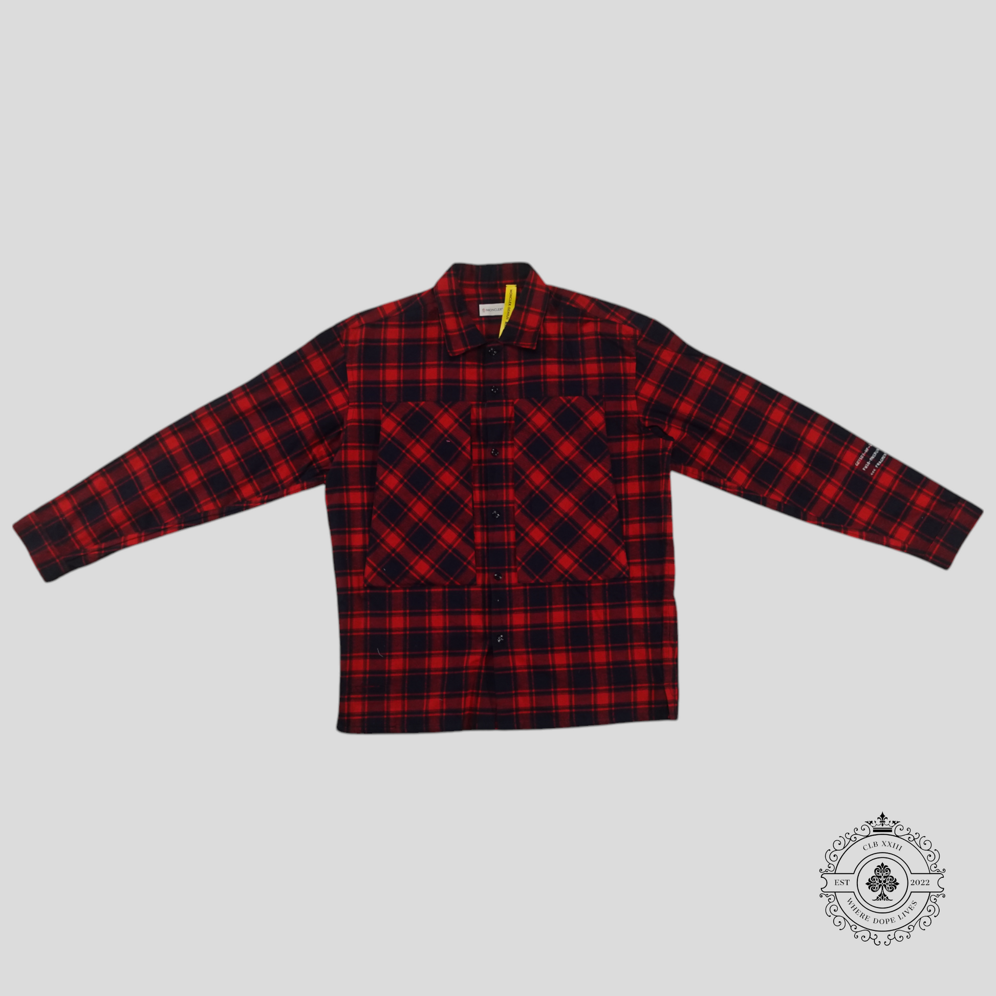 Moncler Genius x Fragment Flannel Overshirt in Red