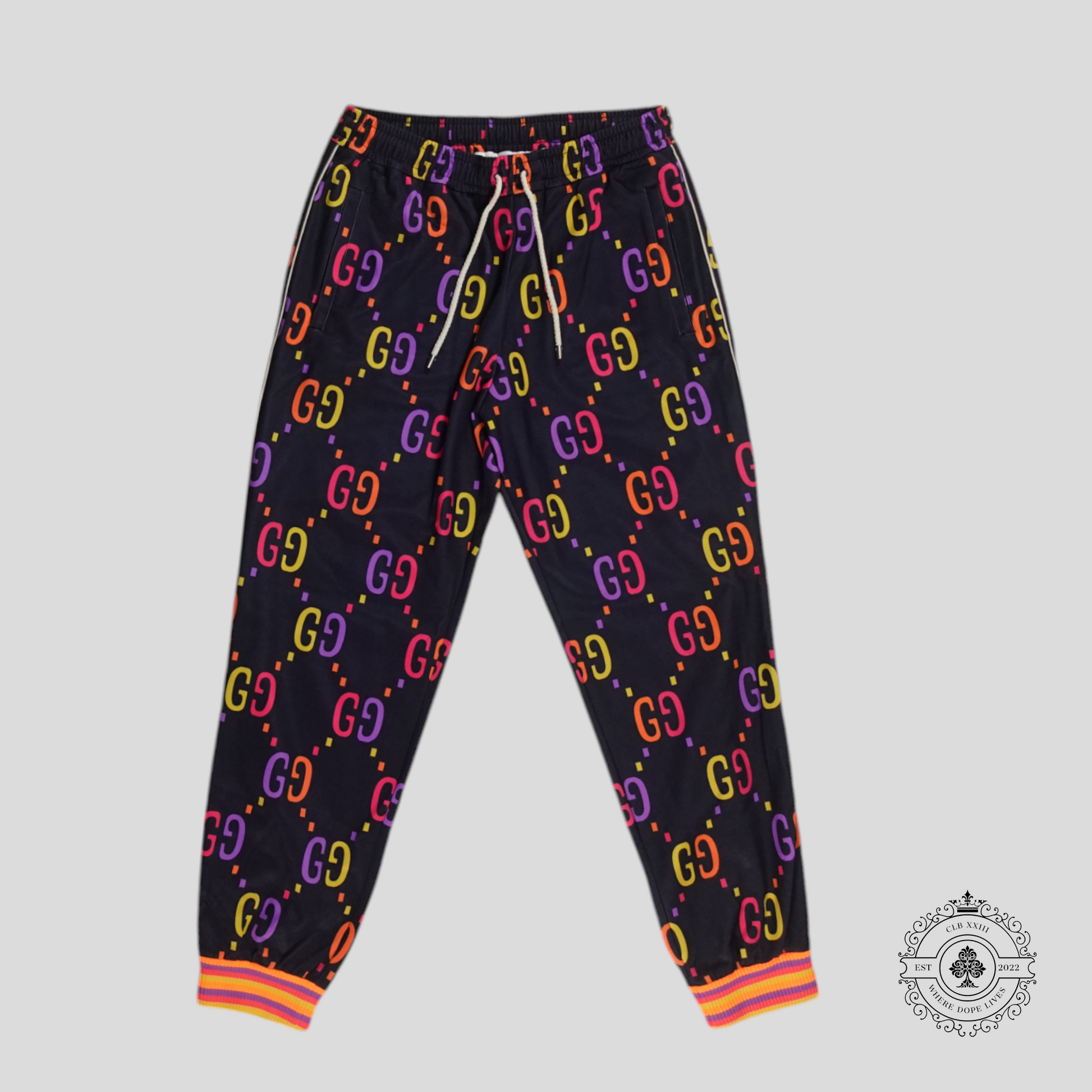 Gucci GG Jacquard Track Pants in Blue/Multicolor