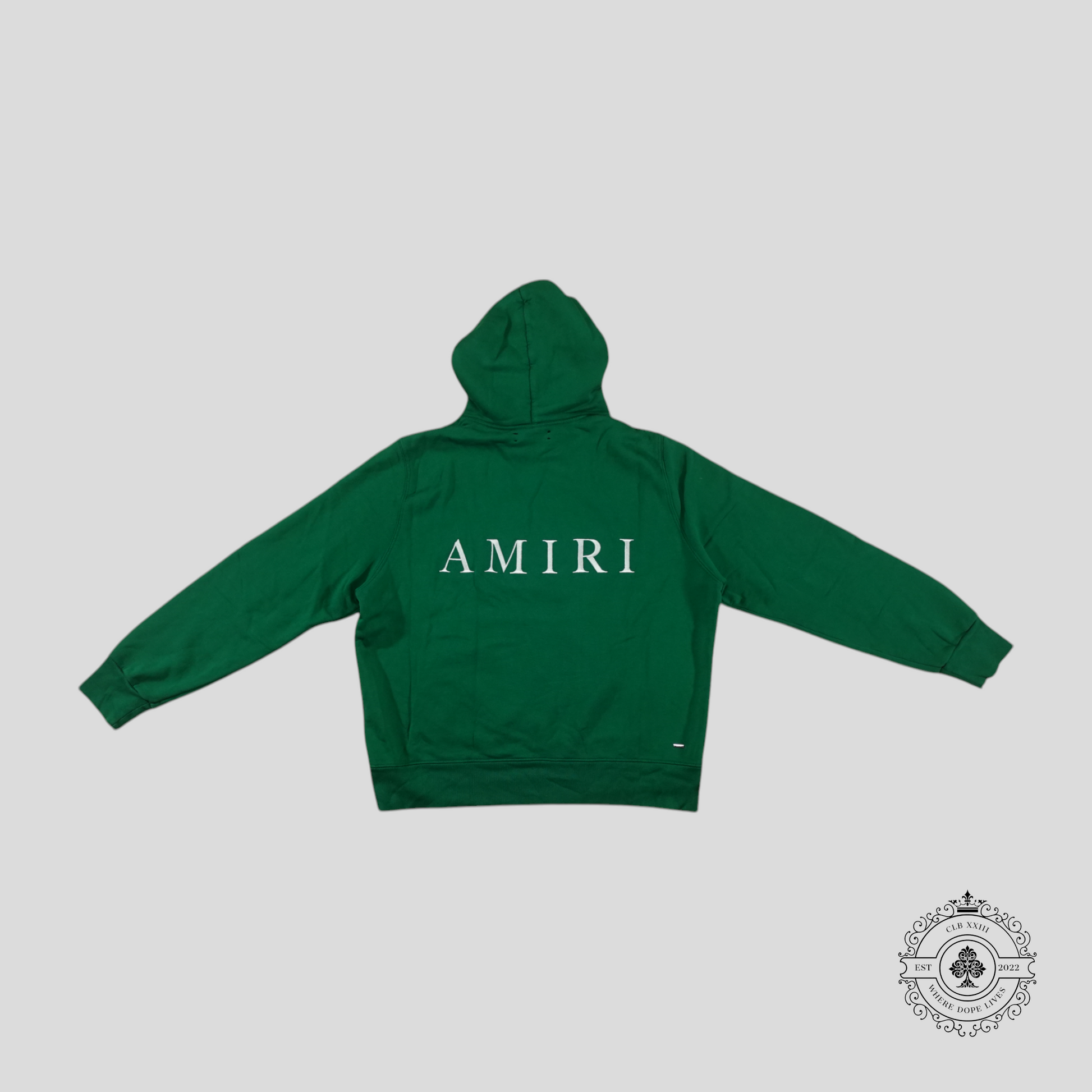 Amiri Embroidered MA Logo Hoodie in Green