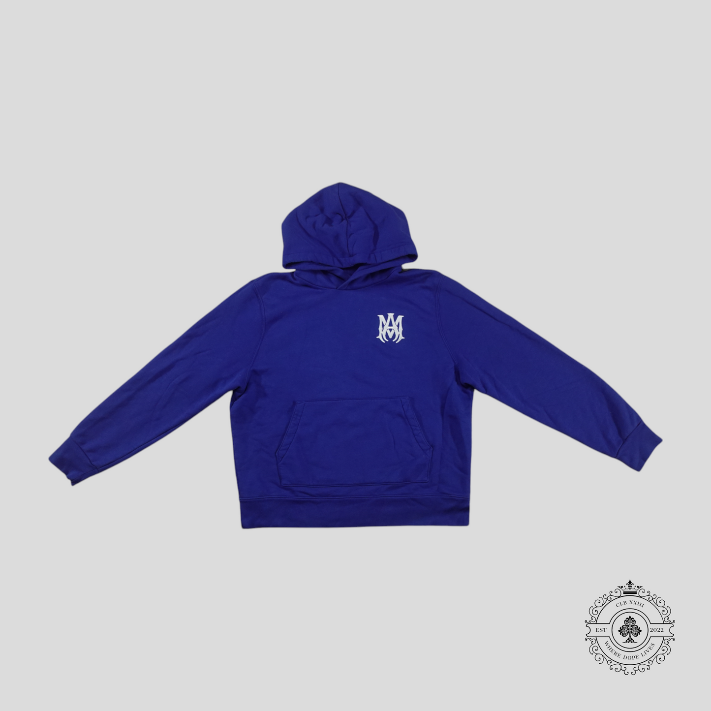 Amiri Ma Logo Hoodie in Blue