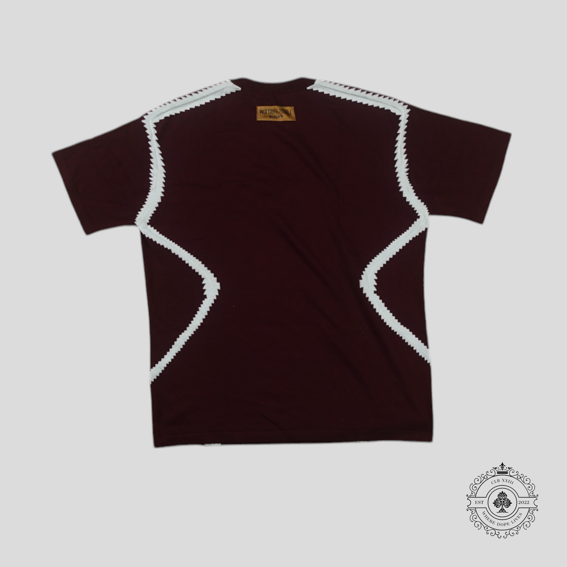 Louis Vuitton Intarsia Short Sleeve Crewneck in Red