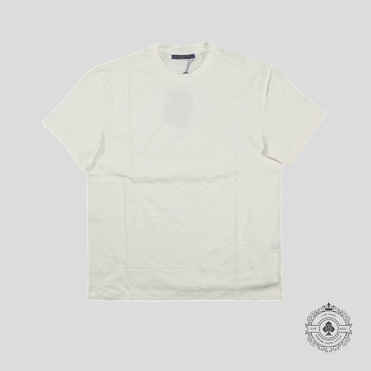 Louis Vuitton Monogram Macro Embroidered Jacquard T-Shirt in White
