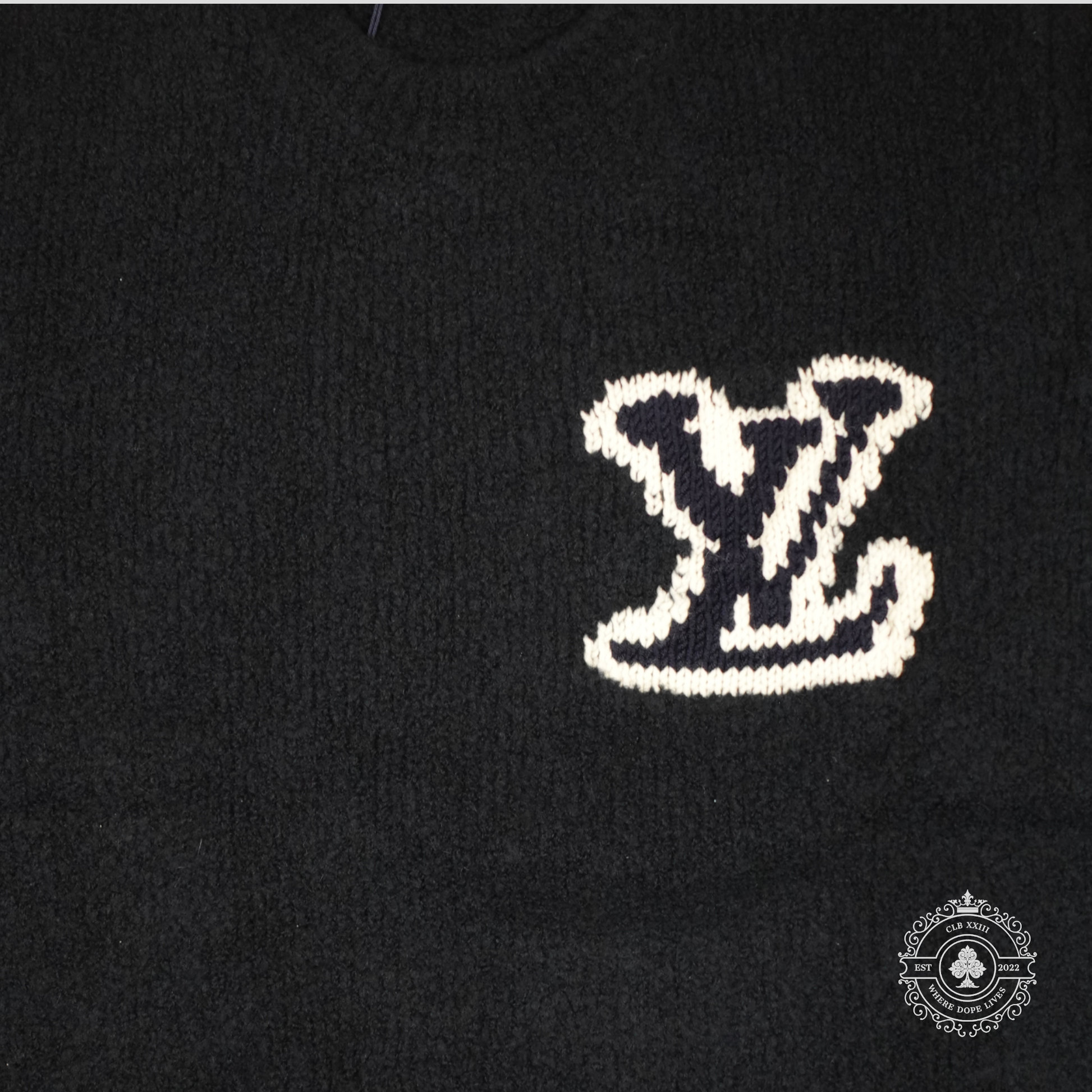 Louis Vuitton LV Intarsia Sweater in Navy Blue