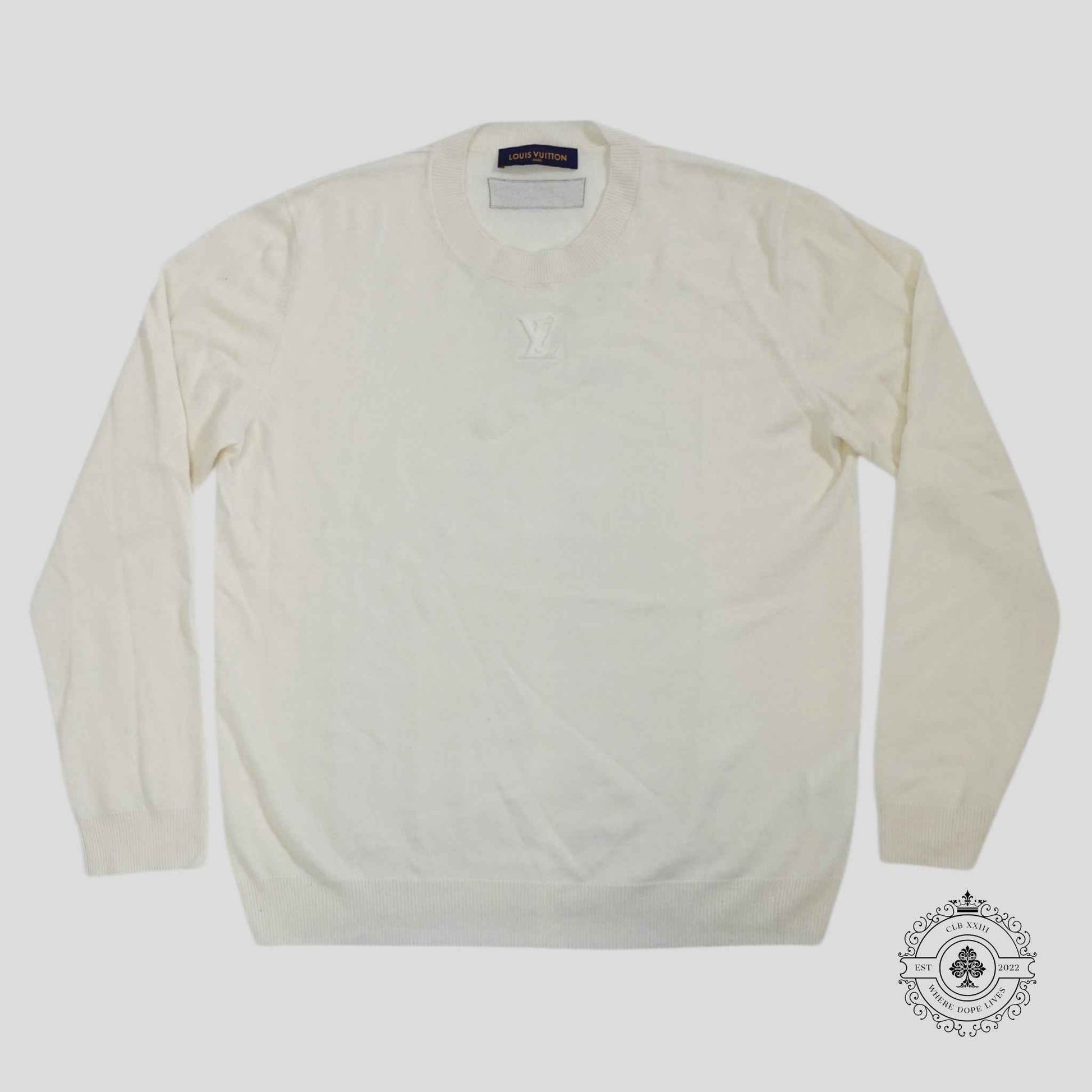 Louis Vuitton LV Cashmere Sweater in Cream