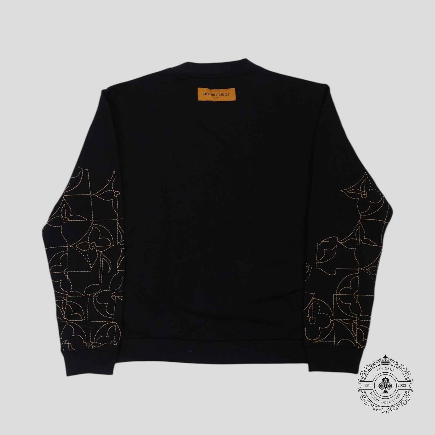 Louis Vuitton Music Line Embroidered Crewneck in Black