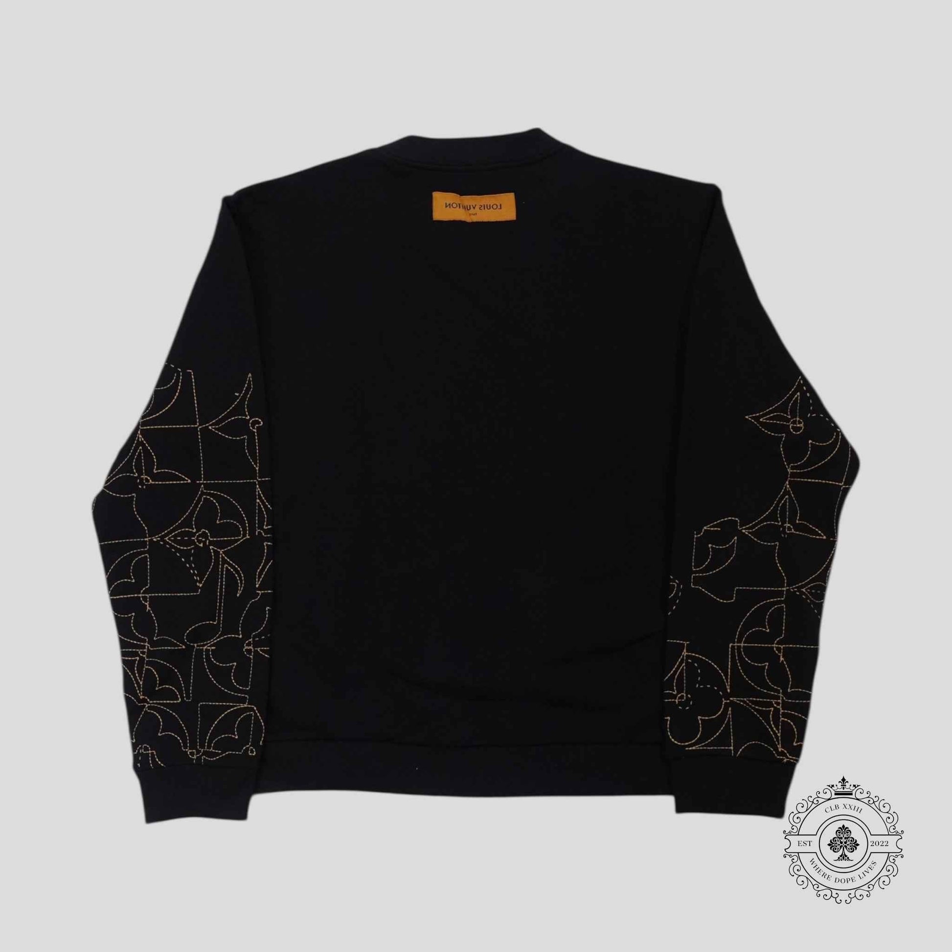 Louis Vuitton Music Line Embroidered Crewneck in Black