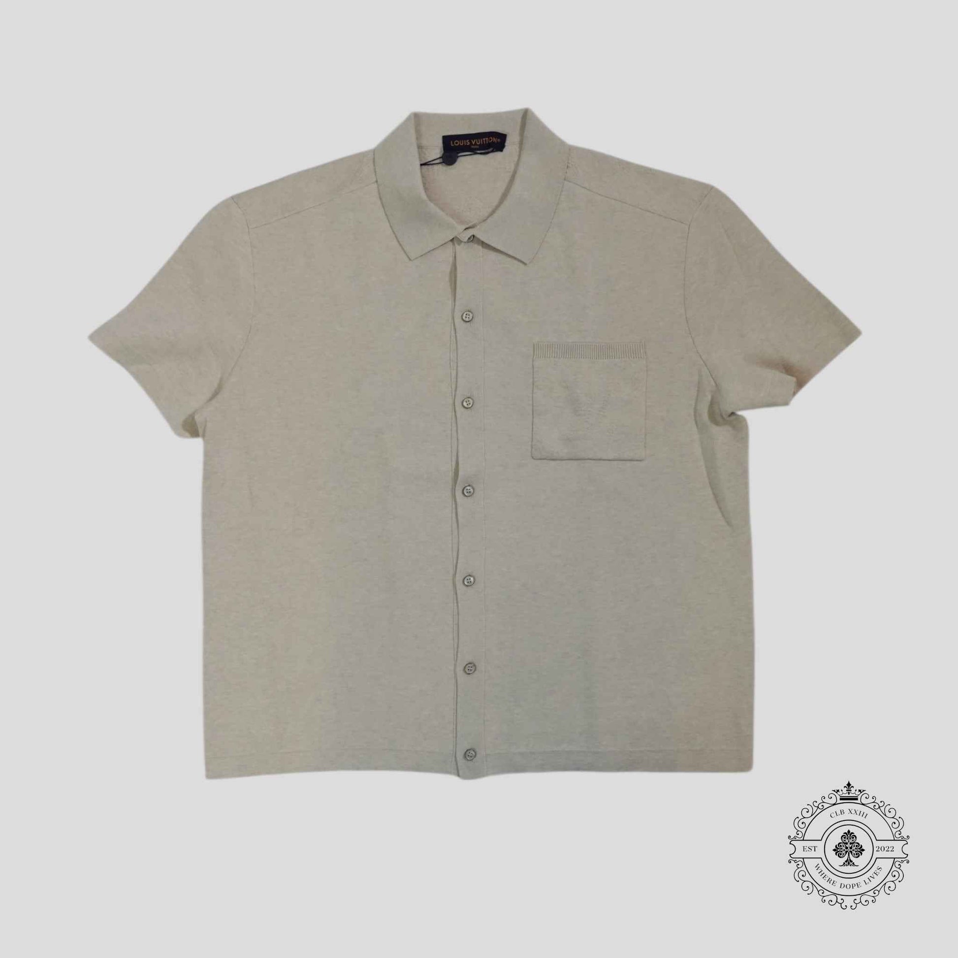 Louis Vuitton Safari Monogram Knit Shirt in Khaki