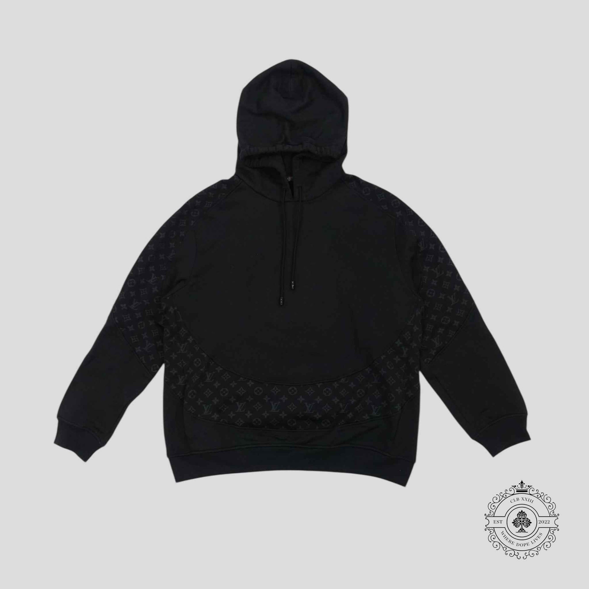 Louis Vuitton Monogram Circle Cut Hoodie in Black