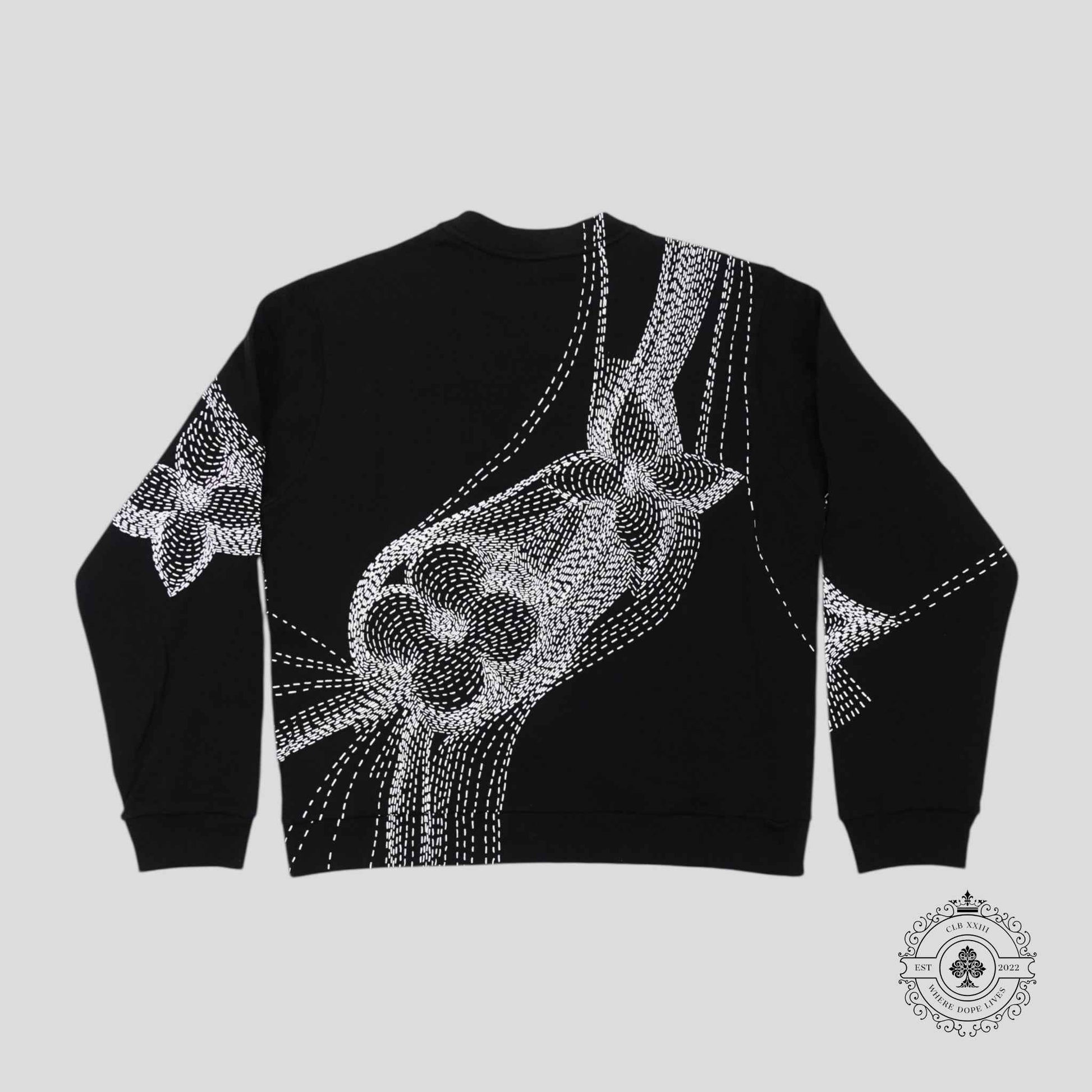 Louis Vuitton Flower Print Sweatshirt in Black