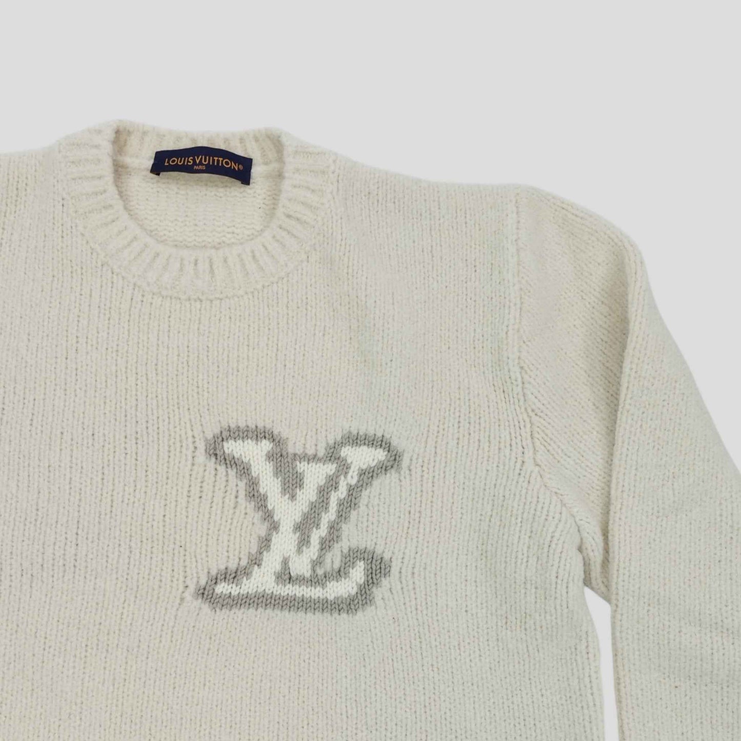 Louis Vuitton LV Jacquard Sweater in Cream