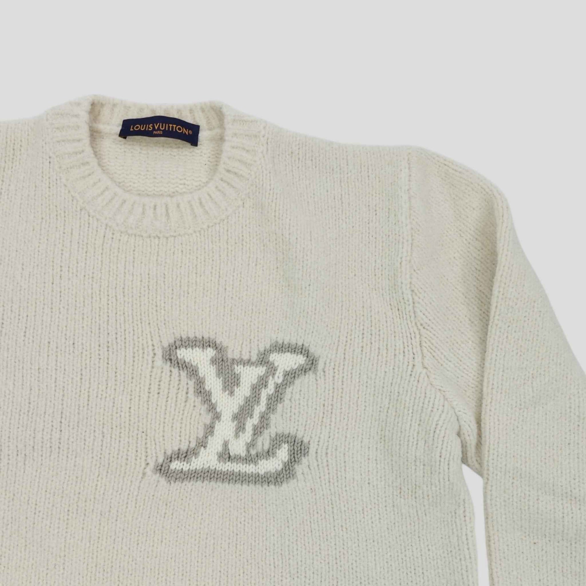 Louis Vuitton LV Jacquard Sweater in Cream