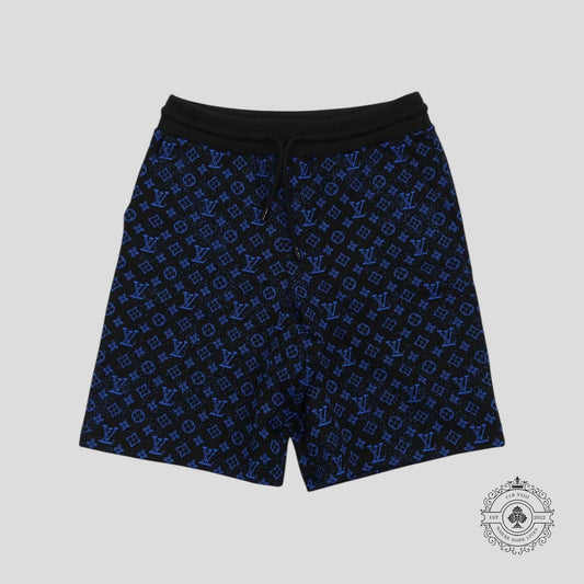 Louis Vuitton Monogram Technical Shorts in Black/Blue