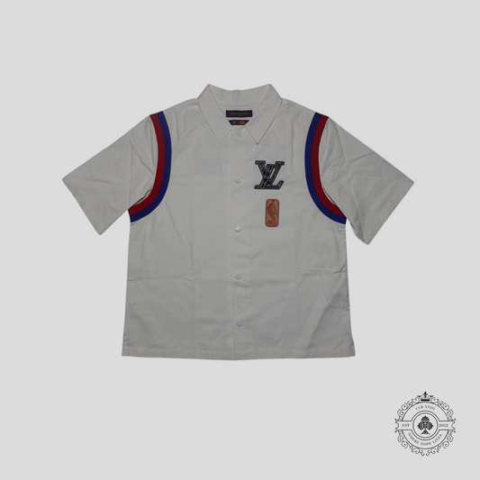 Louis Vuitton X NBA Patched Button Up in White
