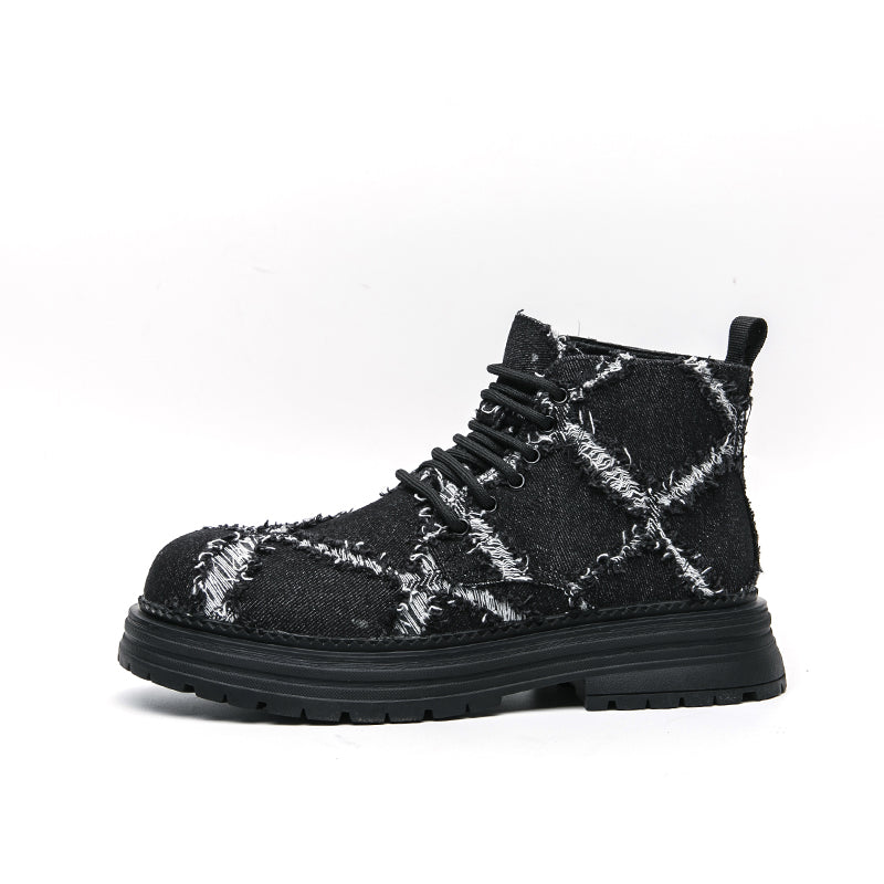 MLB LTHR-05 Textured High-Top Boots - Luxuryurbanwear