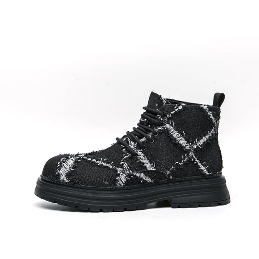 MLB LTHR-05 Textured High-Top Boots - Luxuryurbanwear