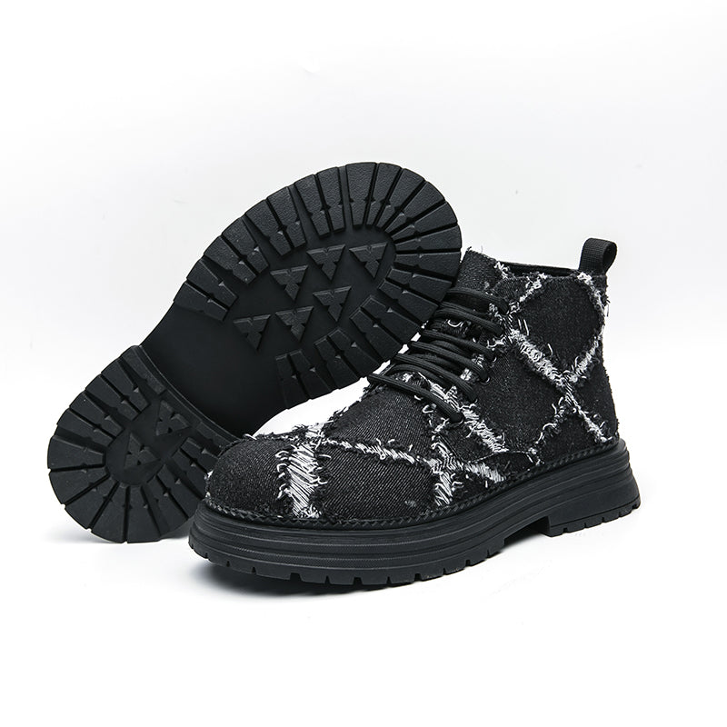 MLB LTHR-05 Textured High-Top Boots - Luxuryurbanwear