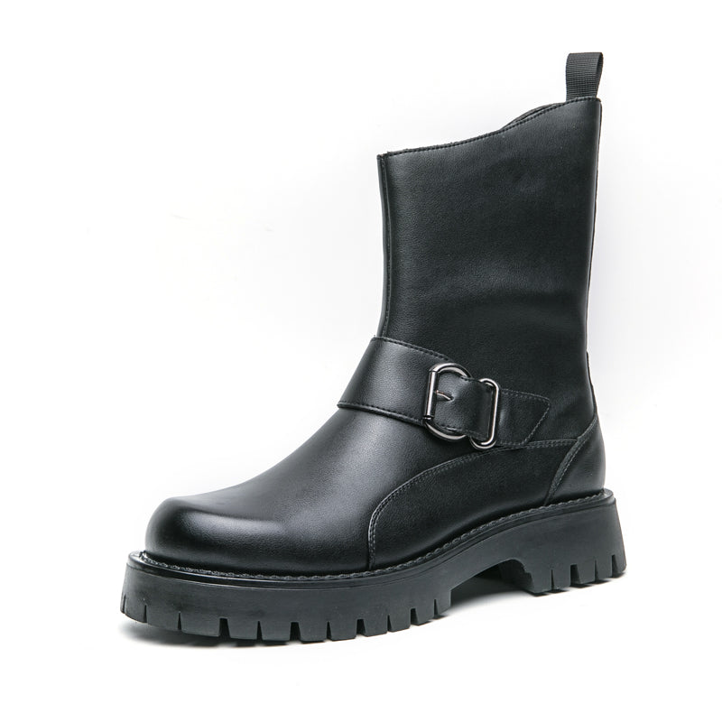 MLB LTHR-11 Rugged Mid-Calf Boots - Luxuryurbanwear