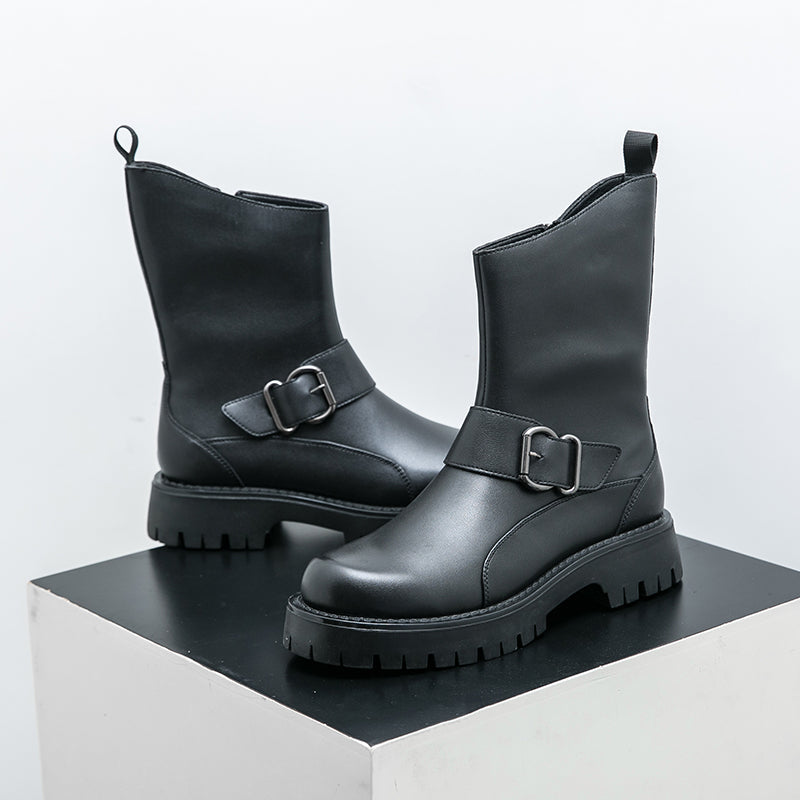 MLB LTHR-11 Rugged Mid-Calf Boots - Luxuryurbanwear