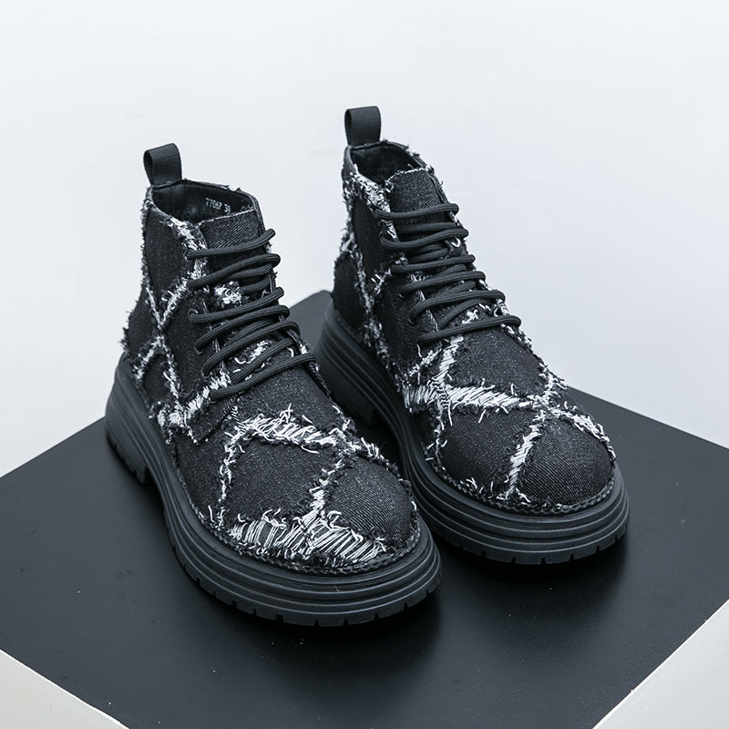 MLB LTHR-05 Textured High-Top Boots - Luxuryurbanwear