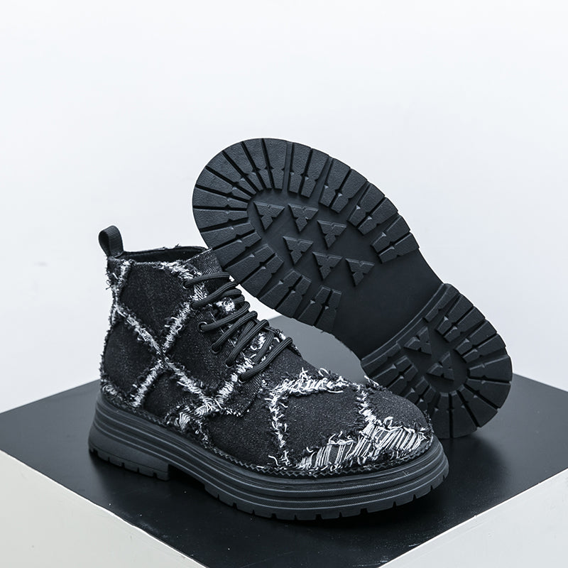 MLB LTHR-05 Textured High-Top Boots - Luxuryurbanwear