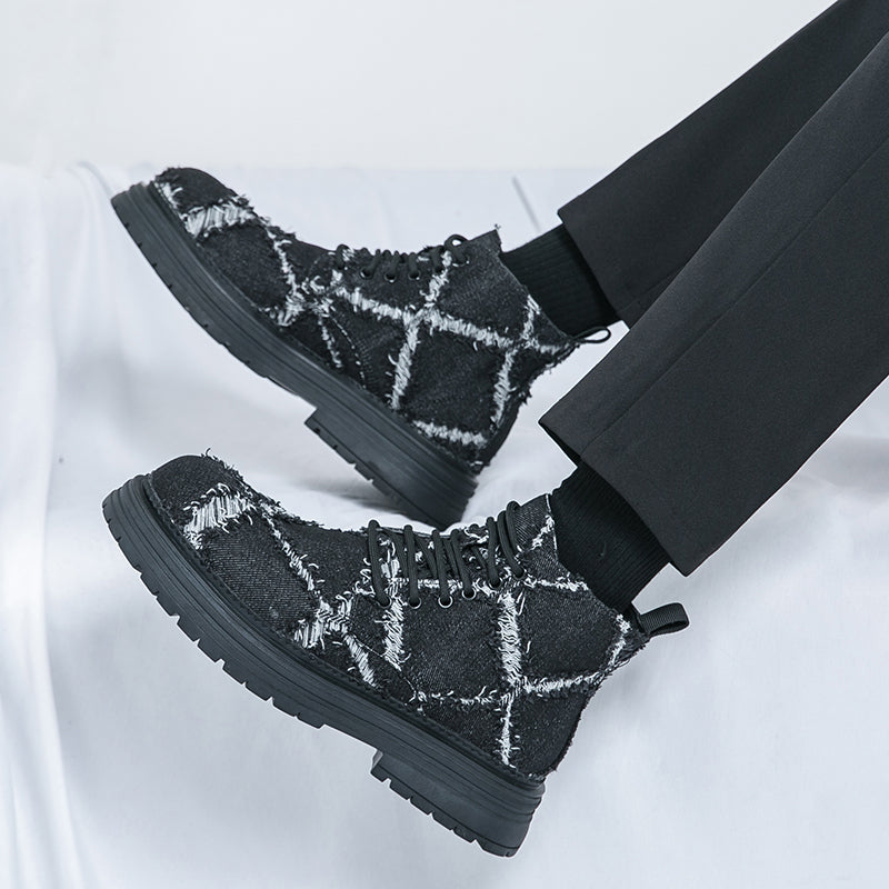 MLB LTHR-05 Textured High-Top Boots - Luxuryurbanwear