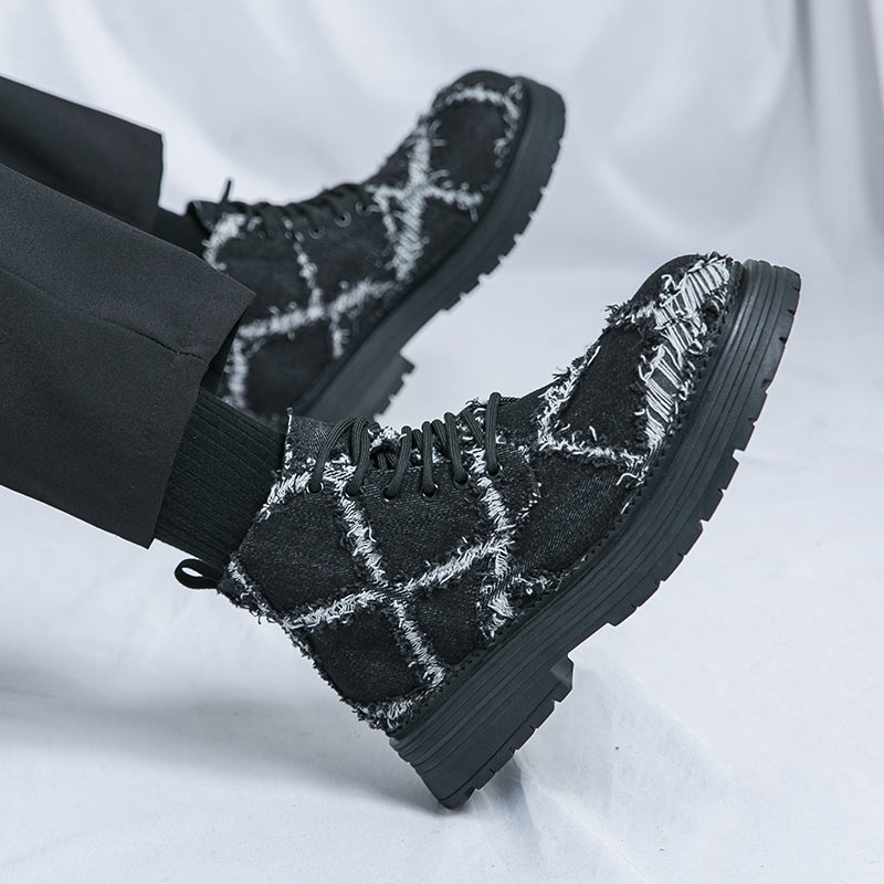 MLB LTHR-05 Textured High-Top Boots - Luxuryurbanwear