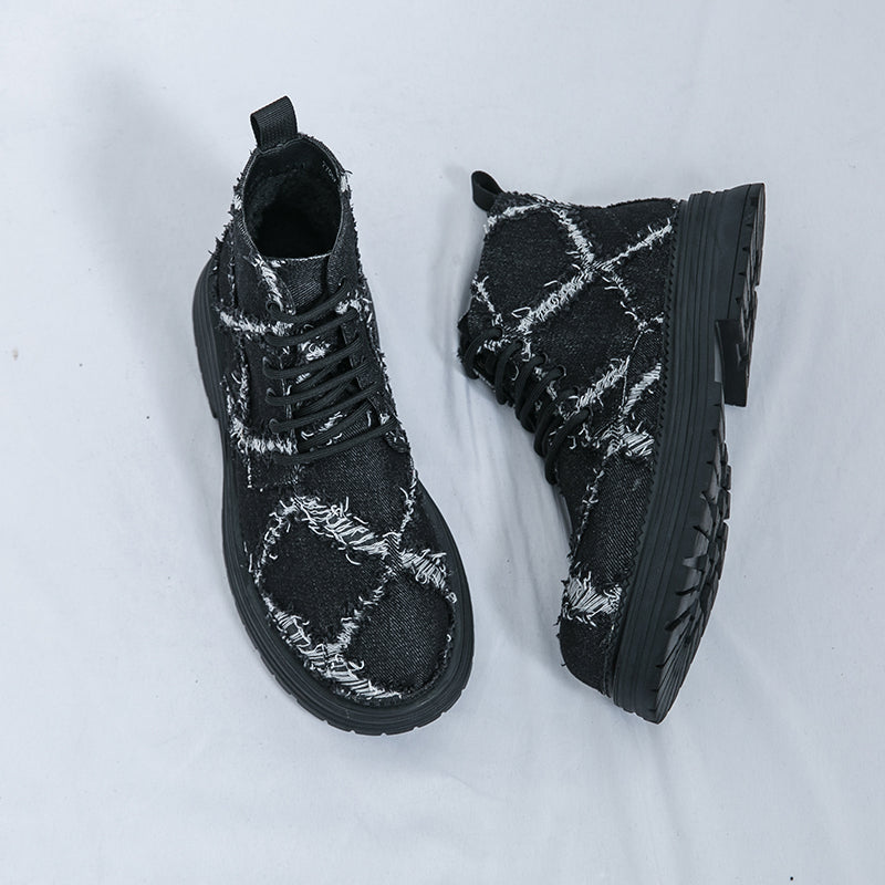 MLB LTHR-05 Textured High-Top Boots - Luxuryurbanwear