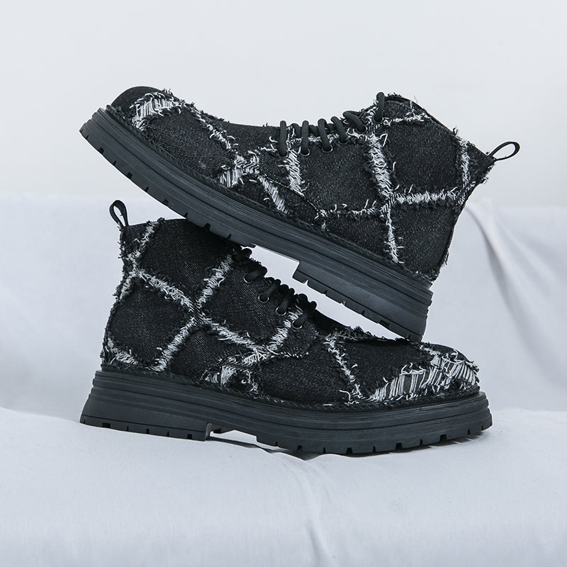 MLB LTHR-05 Textured High-Top Boots - Luxuryurbanwear